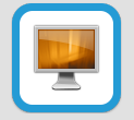 Orange monitor symbol